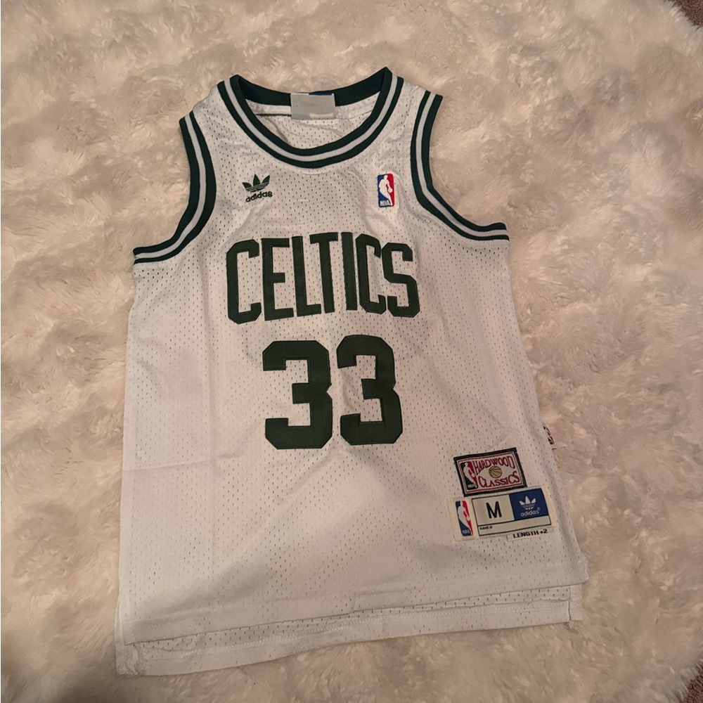 Kids size medium Larry Bird adidas jersey